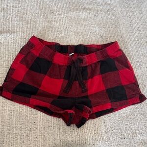 Old Navy Red and Black Plaid Shorts